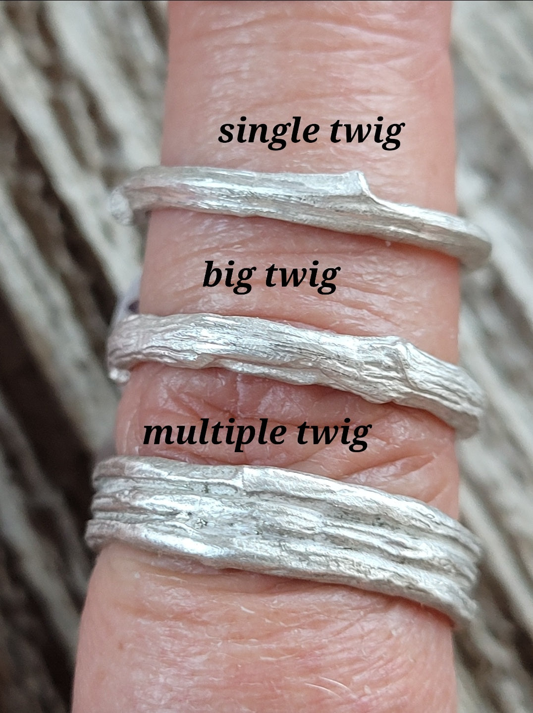 Chrysoprase twig ring