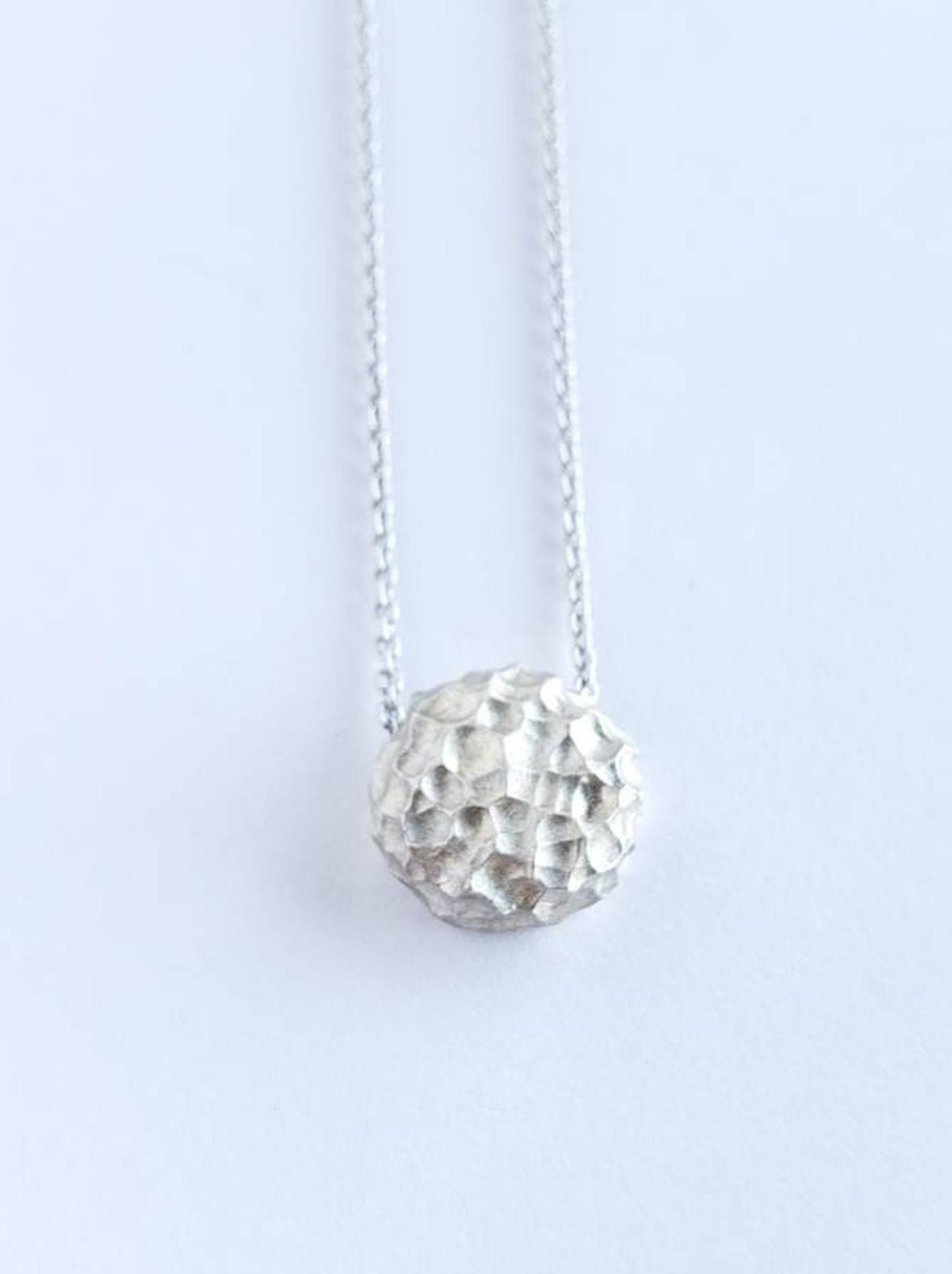 Luna, Textured Sterling Silver Pendant
