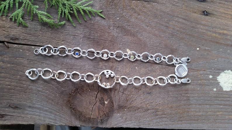 Sterling Silver Twig Link Bracelet